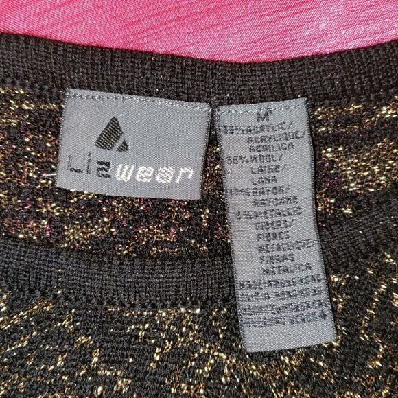 LizWear Black n Gold Metallic Sweater - Picture 5 of 5